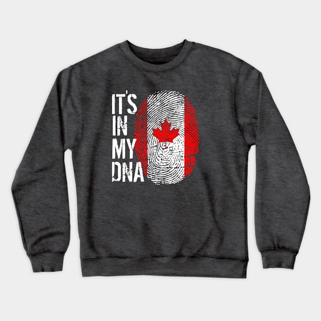 Canada Flag Fingerprint My Story DNA Canadian Crewneck Sweatshirt by Your Culture & Merch